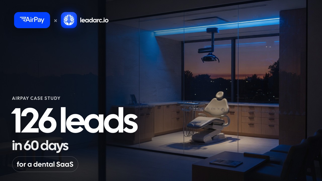 126 leads in 60 days for a dental SaaS
